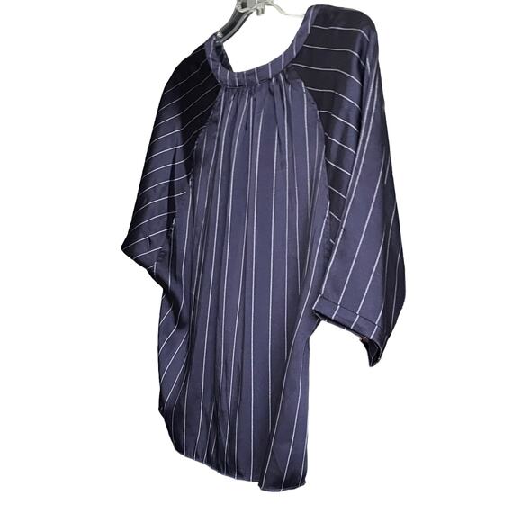 SIONI DOLMAN SLEEVE, V-NECK BLOUSE, WOMENS, XL, NAVY BLUE WITH WHITE STRIPES - Picture 6 of 11